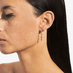 Boucle d'oreille Stairway Wings Argent & diamants
