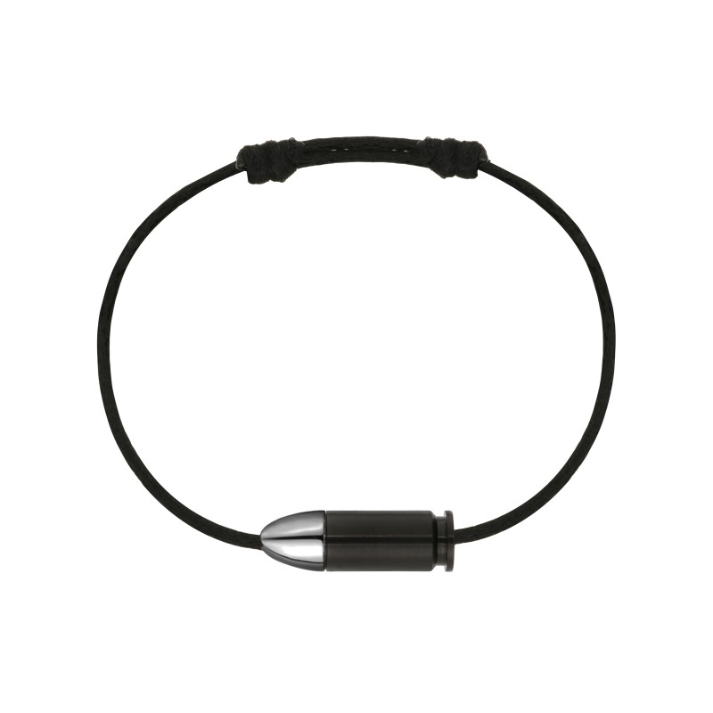 Bracelet cordon Bang Bang Titane noir & titane