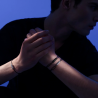 Bracelet cordon Bang Bang Or jaune & titane
