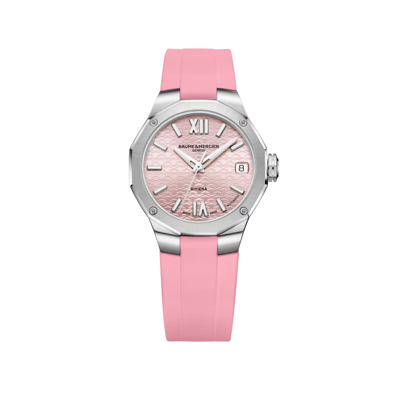Baume & Mercier Riviera Femme Automatique 33 mm Acier bracelet Silicone - M0A10798