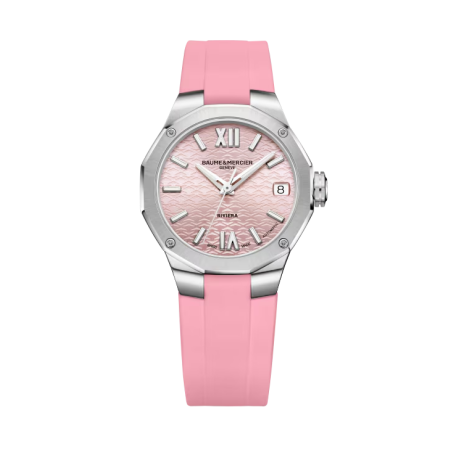 Baume & Mercier Riviera Femme Automatique 33 mm Acier bracelet Silicone - M0A10798